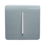 Trendi, Artistic Modern 10A Triple Pole Bathroom Fan Isolator Switch Cool Grey Finish, BRITISH MADE, (25mm Back Box Required), 5yrs Warranty