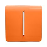 Trendi, Artistic Modern 10A Triple Pole Bathroom Fan Isolator Switch Orange Finish, BRITISH MADE, (25mm Back Box Required), 5yrs Warranty