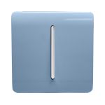 Trendi, Artistic Modern 10A Triple Pole Bathroom Fan Isolator Switch Sky Finish, BRITISH MADE, (25mm Back Box Required), 5yrs Warranty