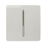 Trendi, Artistic Modern 10A Triple Pole Bathroom Fan Isolator Switch Ice White Finish, BRITISH MADE, (25mm Back Box Required), 5yrs Warranty