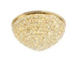 Coniston 80cm Flush Ceiling, 12 Light E14, French Gold/Crystal Item Weight: 24.3kg