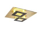 Dalia 50cm Ceiling, 48W LED, 3000K, 3360lm, Gold/Black, 3yrs Warranty