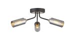 Vico 43.6cm Ceiling, 3 Light G9, Anthracite/Satin Nickel/Smoked Glass