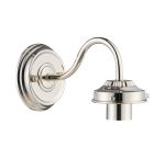 Mia Wall Light (FRAME ONLY), 1 x E27, Polished Nickel