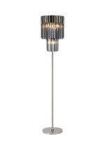 Vita 35 x 168cm Floor Lamp 5 Light E14, Polished Nickel/Smoked Sculpted Glass  Item Weight: 16.5kg