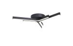 Crespi 53cm 3 Arm Flush Ceiling, 24W LED, 4000K, 700lm, Sand Black, 3yrs Warranty