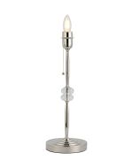 Lexo Crystal Table Lamp Without Shade, 1 Light E27, Polished Nickel & Clear Crystal