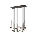 Tonic Rectangular Pendant, 14 Light GX53 (12W, Not Included), Black/Chrome/Bronze/Copper