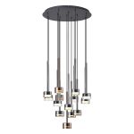 Tonic 60cm Round Pendant, 14 Light GX53 (12W, Not Included), Black/Chrome/Bronze/Copper