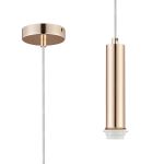 Wick 18cm Body 1.5m 1 Light Pendant, 1 x E27, French Gold