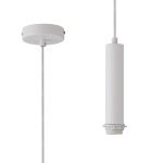 Wick 18cm Body 1.5m 1 Light Pendant, 1 x E27, Satin White