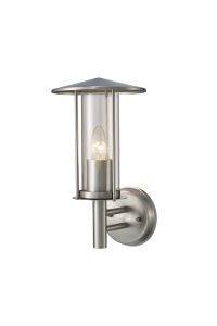 Dalton Wall Lamp 1 Light E27 IP44 Exterior Stainless Steel/Clear