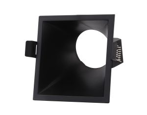 Lamborjini Funnel 45°, 85mm Cut Out, Spotlight Square, 1 x GU10 (Max 12W), Black, Lampholder Included