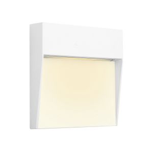 Baker Wall Lamp Small Square, 3W LED, 3000K, 150lm, IP54, Sand White, 3yrs Warranty
