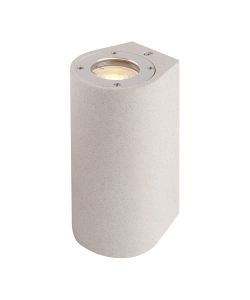 Levi Round Wall Lamp, 2 x GU10 (Max 12W), IP65, White Concrete, 2yrs Warranty