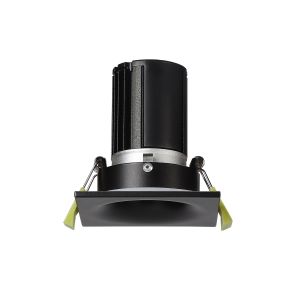 Bruve 10 Dimmable Tridonic 10W 676lm 3000K 36°, Matt Black IP65 Fixed Recessed Square Downlight, NO DRIVER REQUIRED, 5yrs Warranty