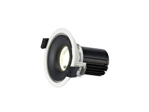 Bolor 10 Dimmable Tridonic 10W 688lm 2700K 12°, White/Black IP20 Fixed Recessed Spotlight , NO DRIVER REQUIRED, 5yrs Warranty