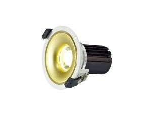 Bolor 10 Powered by Tridonic 10W 632lm 2700K 24°, White/Gold IP20 Fixed Recessed Spotlight , NO DRIVER REQUIRED, 5yrs Warranty