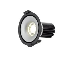 Bolor 10 Dimmable Tridonic 10W 631lm 2700K 36°, Black/Silver IP20 Fixed Recessed Spotlight , NO DRIVER REQUIRED, 5yrs Warranty