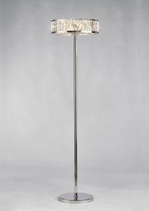 Torre Floor Lamp 5 Light G9 Polished Chrome/Crystal, NOT LED/CFL Compatible