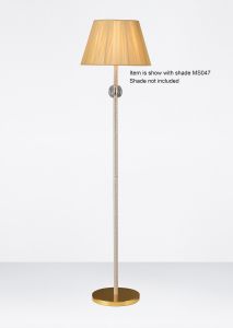 Elena Floor Lamp WITHOUT SHADE 1 Light E27 Gold/Crystal