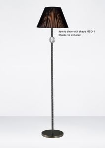 Elena Floor Lamp Without Shade 1 Light E27 Black Chrome/Crystal