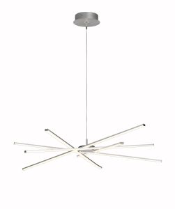Star LED 103.3cm Pendant 100cm Round 60W 3000K, 4800lm, Dimmable Silver/Frosted Acrylic/Polished Chrome, 3yrs Warranty