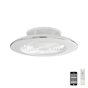 Alisio 63cm 70W LED Dimmable Ceiling Light With Built-In 35W DC Reversible Fan, White Finish c/w Remote Control and APP Control, 4900lm, White