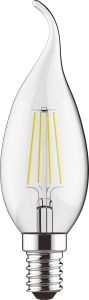 Value Classic LED Candle Tip Dimmable E14 4W Warm White 2700K  400lm, Clear Finish