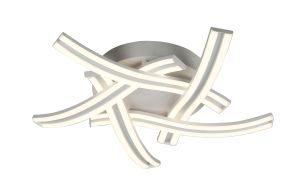 Bahia 56cm 5 Light Ceiling, 3 Step Dimming, 5 x 12W LED, 4000K, 3792lm, White, 3yrs Warranty