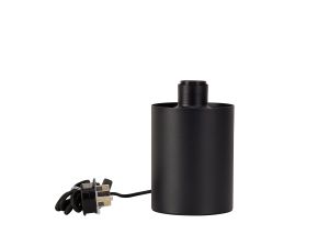 Zenth Satin Black 1 LIght E27 15cm Uplight Table Lamp (FRAME ONLY)