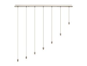 Acacia Polished Chrome 7 Light G9 Universal 1.8m Linear Multiple Pendant, Suitable For A Vast Selection Of Glass Shades