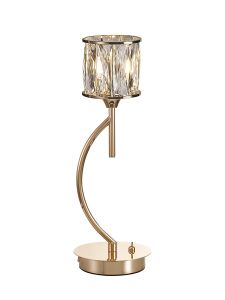 Acacia 1 Light G9 Vertical Table Lamp French Gold / Clear Crystal Shade