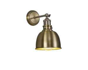 Ottoerba Adjustable Wall Lamp, 1 x E27, Satin Nickel / Antique Brass / Gold