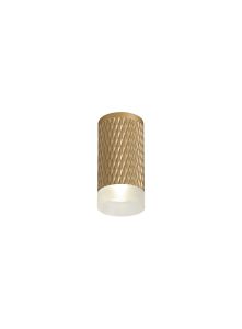Seafood 6cm 1 Light 11cm Surface Mounted Ceiling GU10, Champagne Gold/Acrylic Ring