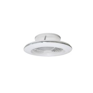 Alisio Mini 52.5cm 70W LED Dimmable Ceiling Light With Built-In 30W DC Reversible Fan, White Finish c/w Remote Control, 4900lm