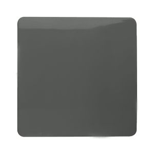 Trendi, Artistic Modern 1 Gang Blanking Plate Charcoal Finish, BRITISH MADE, (25mm Back Box Required), 5yrs Warranty