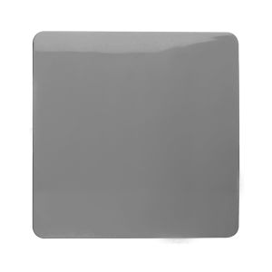 Trendi, Artistic Modern 1 Gang Blanking Plate Light Grey Finish, BRITISH MADE, (25mm Back Box Required), 5yrs Warranty