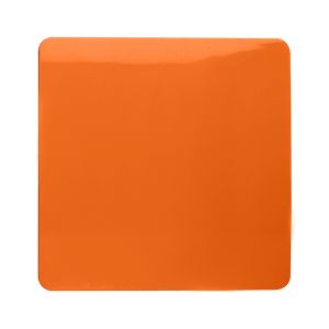 Trendi, Artistic Modern 1 Gang Blanking Plate Orange Finish, BRITISH MADE, (25mm Back Box Required), 5yrs Warranty