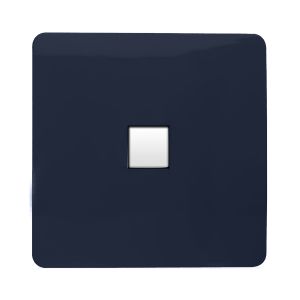 Trendi, Artistic Modern Single PC Ethernet Cat 5 & 6 Data Outlet Navy Blue Finish, BRITISH MADE, (35mm Back Box Required), 5yrs Warranty