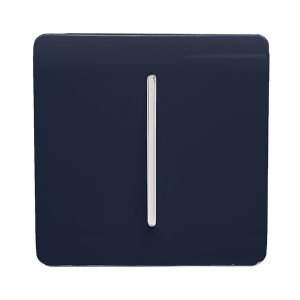 Trendi, Artistic Modern 1 Gang 3 Way Intermediate Navy Blue Finish, BRITISH MADE, (25mm Back Box Required), 5yrs Warranty