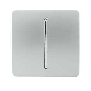 Trendi, Artistic Modern 1 Gang Doorbell Silver Finish, BRITISH MADE, (25mm Back Box Required), 5yrs Warranty