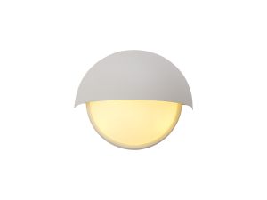 Gancia Wall Light, 2 x E14, IP54, White/Opal Glass