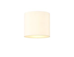 Baymont White 3 Light E27 Flush With 30cm x 25cm Faux Silk Shade, Ivory Pearl/White Laminate & Frosted Acrylic Diffuser