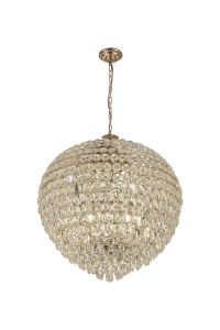 Coniston 80cm Pendant, 16 Light E14, French Gold/Crystal Item Weight: 46kg