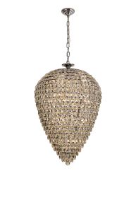 Coniston 80cm Acorn Pendant, 25 Light E14, Polished Chrome/Crystal, Item Weight: 64.60kg