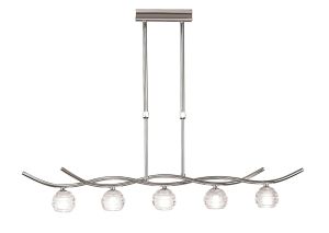 Dali Telescopic Pendant Line 5 Light G9, Polished Chrome