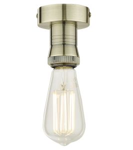 SFB4875 1 Light E27 Antique Brass Flush Suspension Bracket