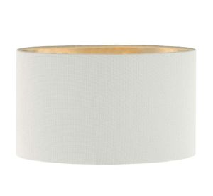 Wyatt E27 Ivory Linen 31cm Oval Shade With Silver Lining (Shade Only)