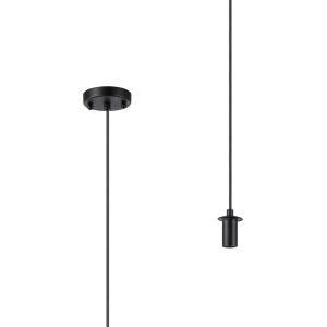 Eldia 10cm Satin Black 1 Light E14 Single Pendant (FRAME ONLY), Suitable For A Vast Selection Of Glass Shades